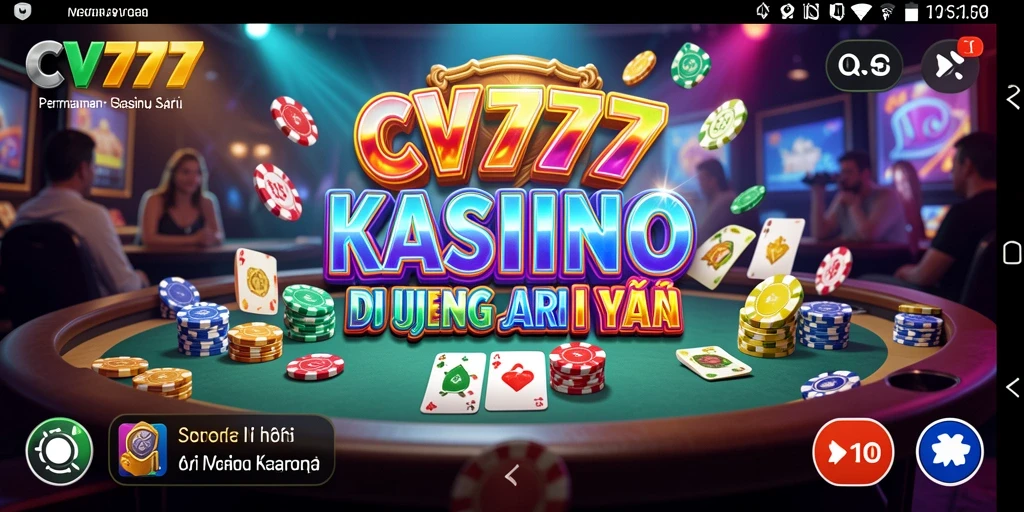 Screenshot utama CV777 menampilkan gameplay kasino yang menarik dan interaktif.