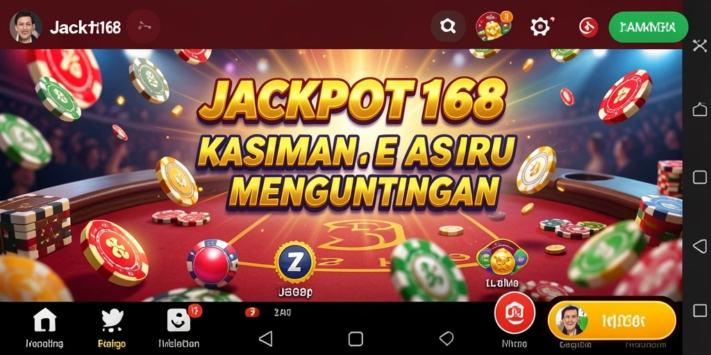 Tampilan gameplay JACKPOT168 yang mengasyikkan dan berwarna-warni.