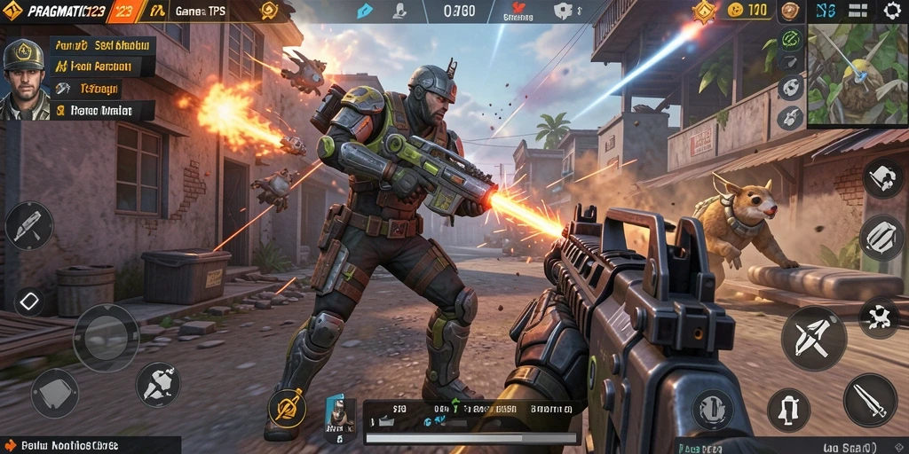 Tampilan gameplay seru PRAGMATIC123 dengan aksi tembak-menembak yang dinamis.