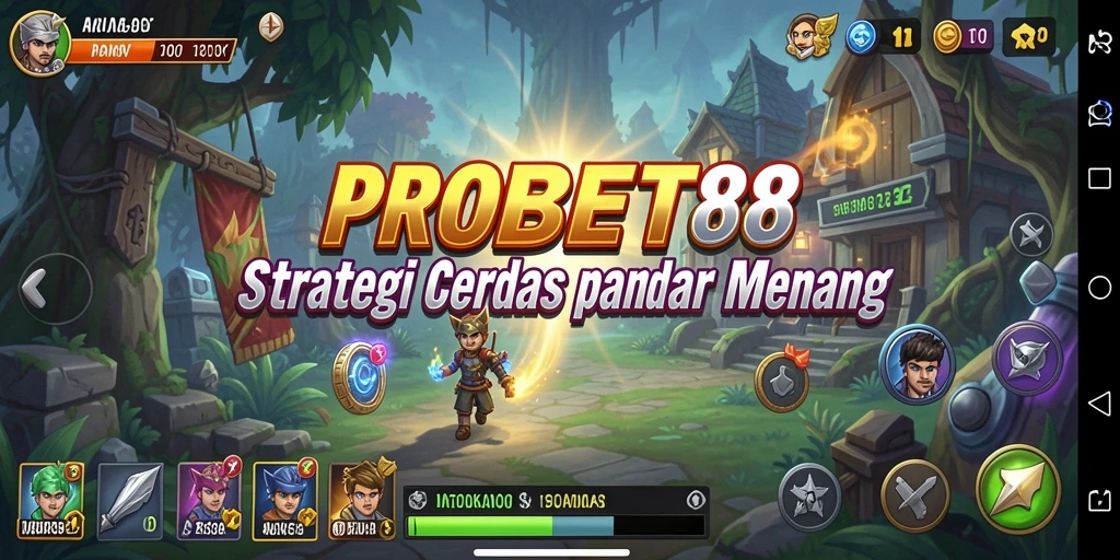 Tampilan gameplay strategis PROBET88 dalam pertempuran taktis.
