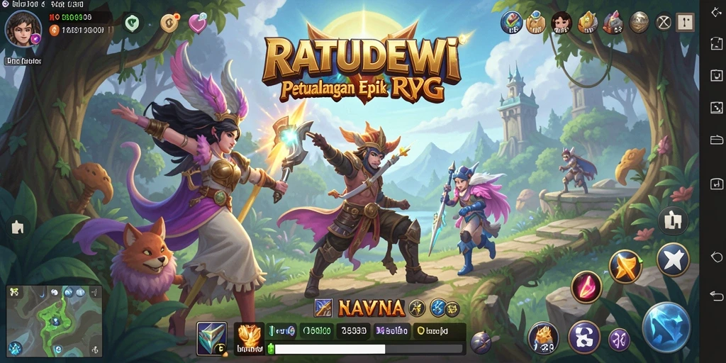 Tampilan gameplay <strong>RATUDEWI</strong> yang menegangkan dan mendebarkan di dunia fantasi.