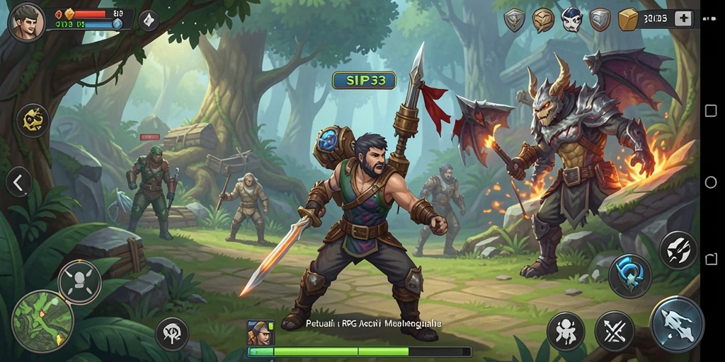 Tampilan gameplay menarik dengan aksi pertarungan yang dinamis.